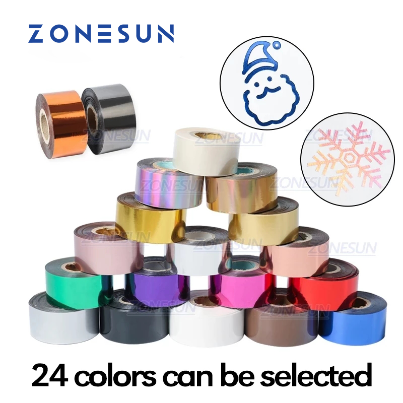Leatherwork Embossing - ZONESUN 3/4/5cm złoto srebro czarna folia